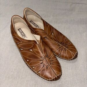 Picolinos Jerez Calfskin Leather Driving Moccasin Shoe Sz 7.5 Casual SlipOn EUC
